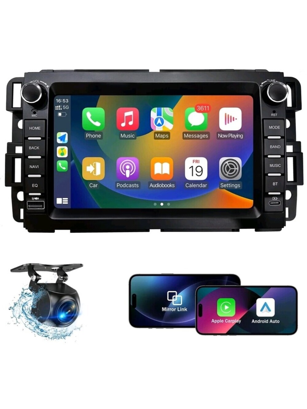 7" Android 13 Car Stereo for Chevy Silverado Tahoe GMC Sierra Yukon CarPlay